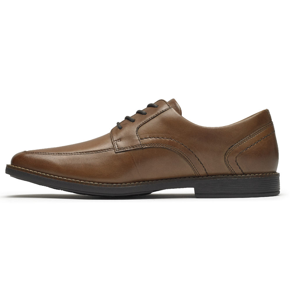 Rockport Singapore Mens Oxfords - Braylon Apron Toe Brown - FX6239087